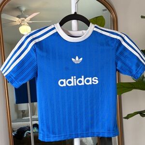 Adidas Kids Striped Blue Jersey